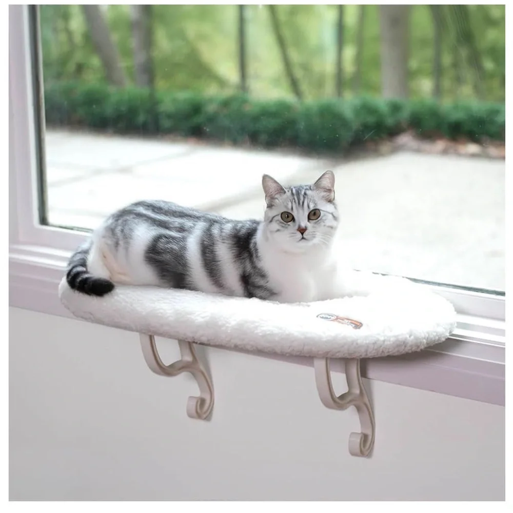 NWT Cat Window Perch Kitty Sill with Washable Cushion Bed Cover - Picture 1 of 8